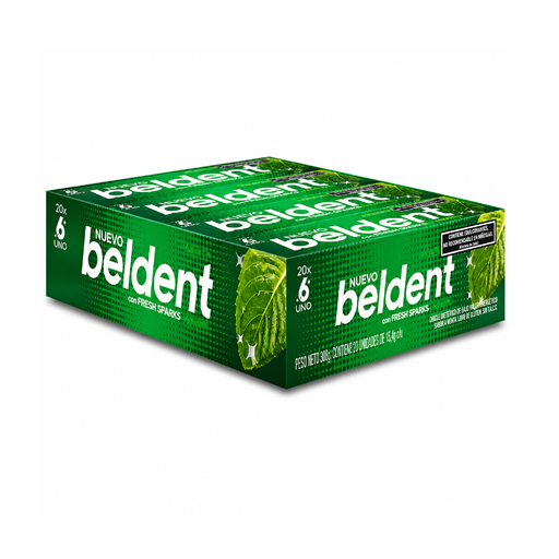 [3325] CHICLE BELDENT MENTA X 20 U