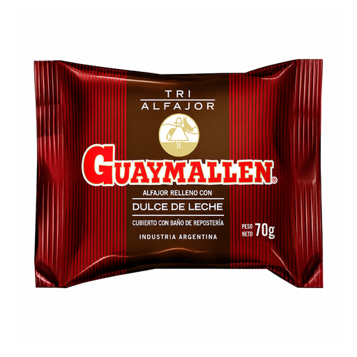 [43177] ALFAJOR GUAYMALLEN TRIPLE CHOCOLATE X 70 G