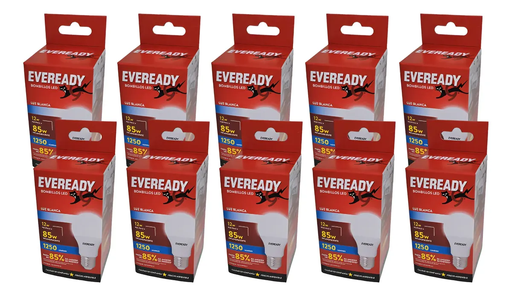 [58901] LAMPARA LED EVEREADY 12W- 1250 LM- LUZ BLANCA- CAJA X10U